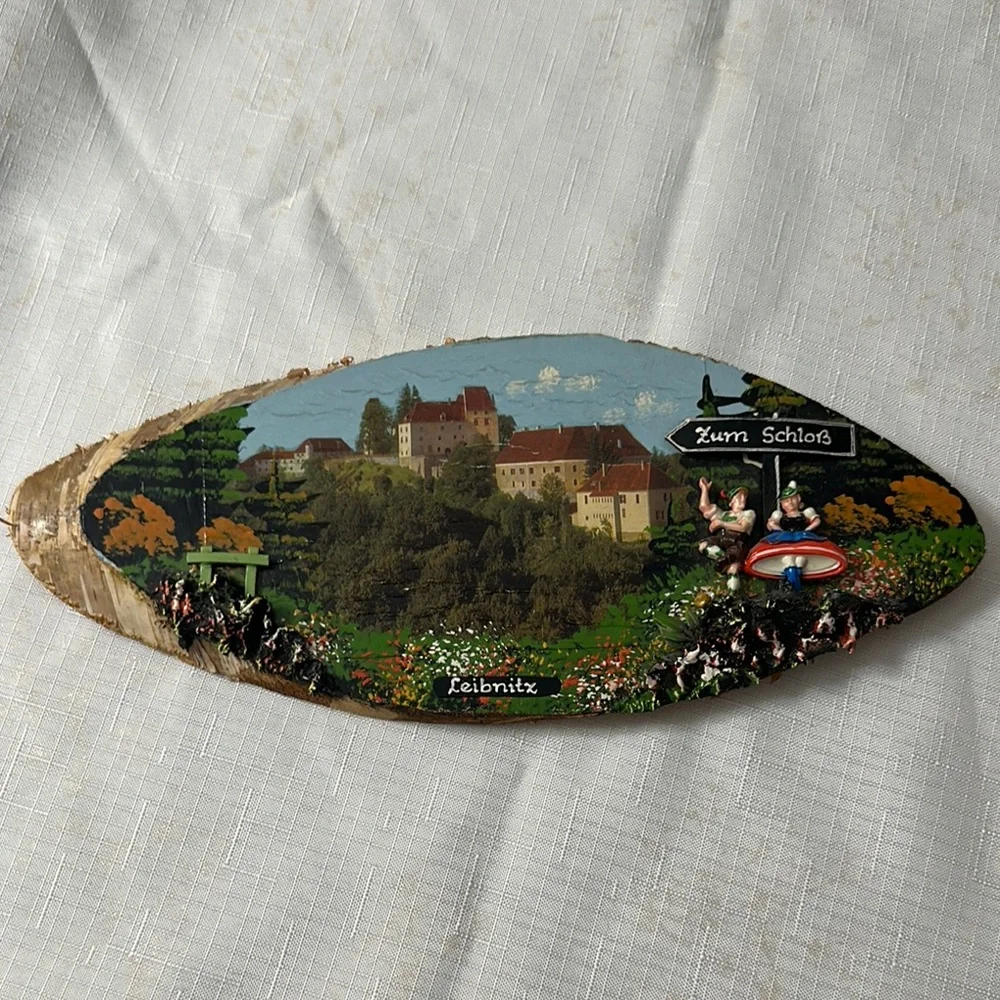 Leibnitz, Germany wood plaque Souvenir Zum Schloss German
